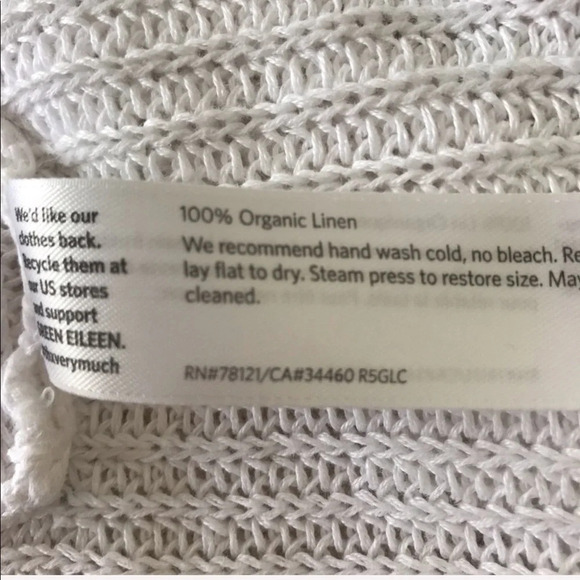 Eileen Fisher Drape Front Linen Cardigan White Casual Minimalist Women’s Size XS - Picture 9 of 9